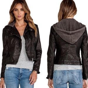 Free people vegan moto jacket size 4